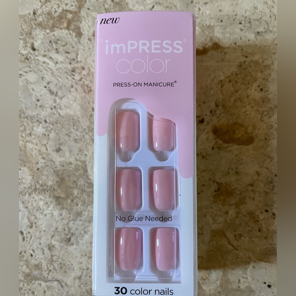 Pick Me Pink Impress Color Press-On Manicure Gel Nails Short Length